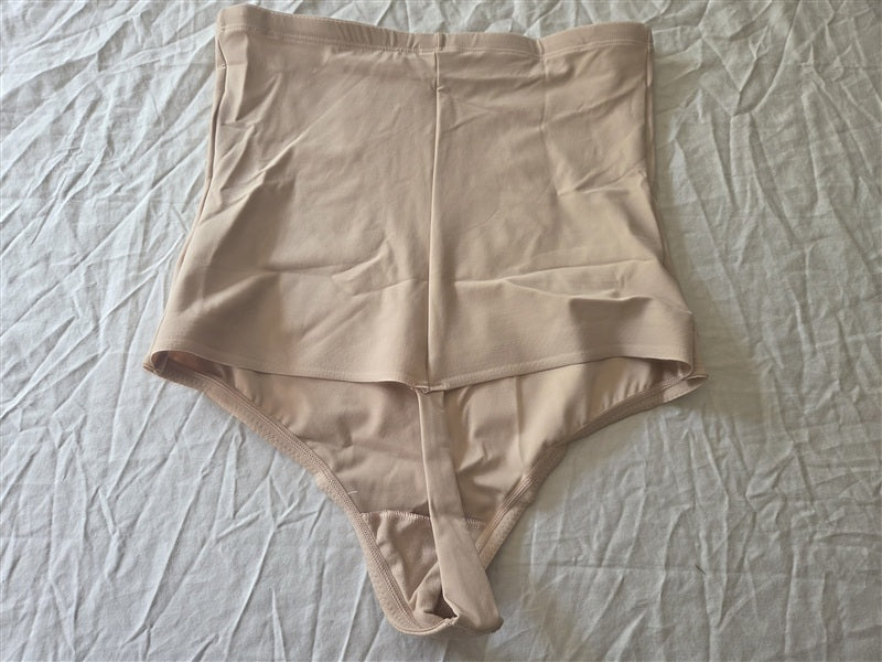 NWT TC Fine Intimates 2XL Just Enough Hi-Waist Thong 4138 Beige 137120