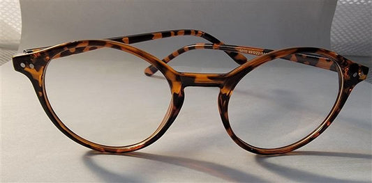 Brown Tortoiseshell Frame Round Eye 1.0 Reading Nerd Glasses Readers