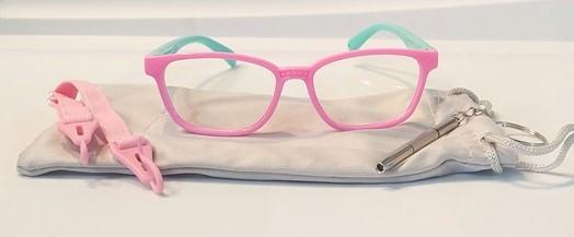 NWT Children's Pink & Green Blue Light Blocking Glasses 87314
