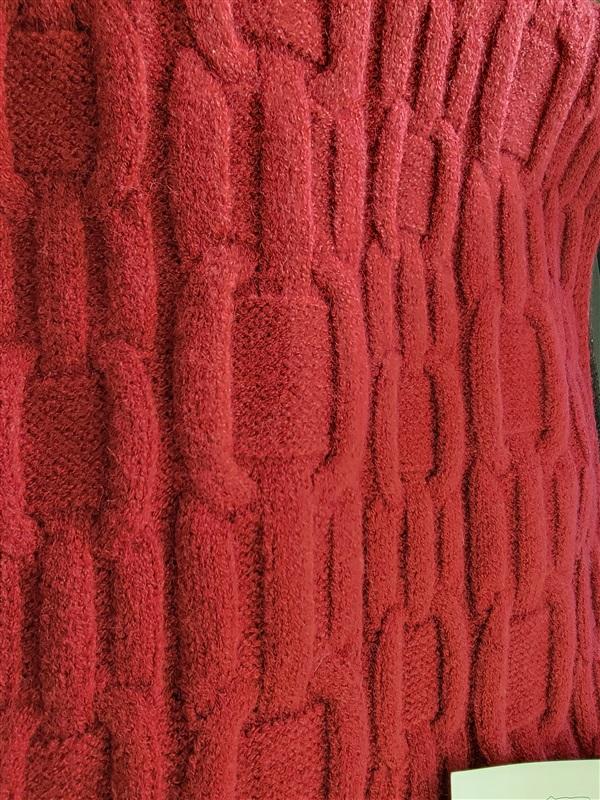 New Calvin Klein Red Infinity Cowl Scarf Equestrian Knit 91774