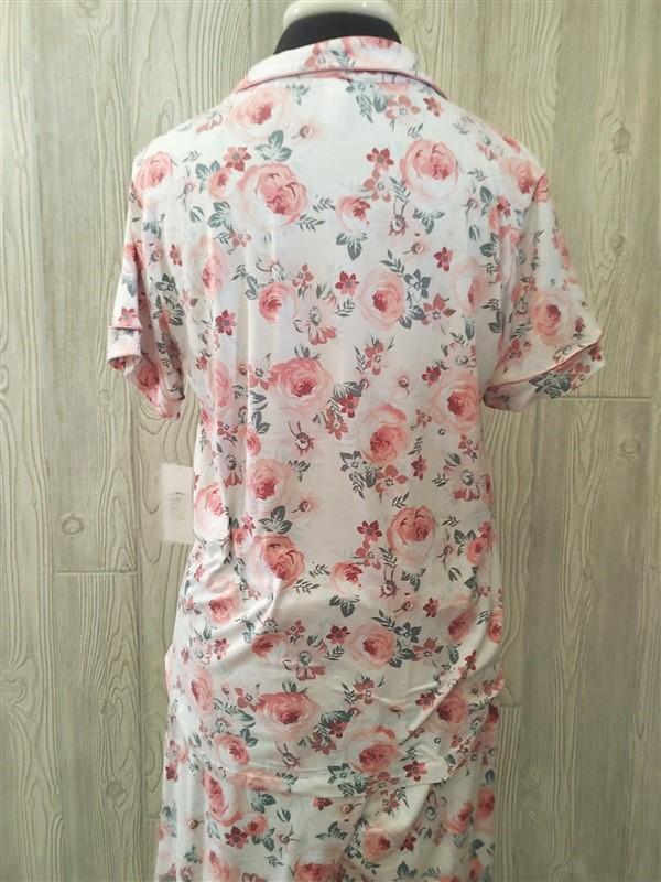 NEW Flora Nikrooz M Peach Roses 2pc Pajama Set