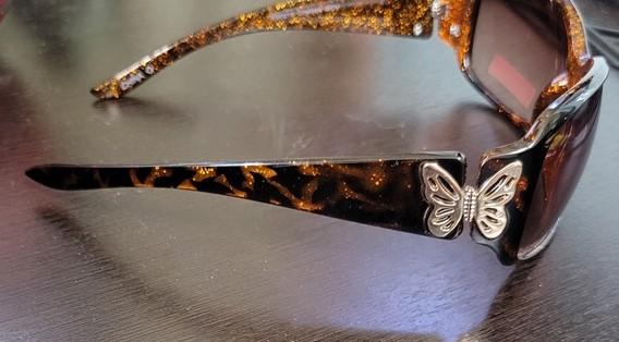 NWT Foster Grant Chelsea Butterfly Tortoiseshell Polarized Sunglasses #91899