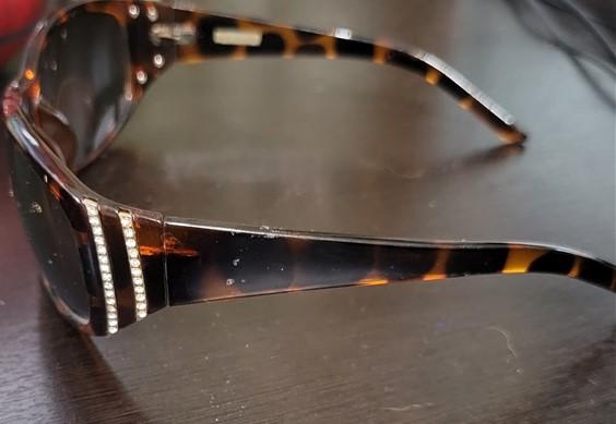 NWT Foster Grant Chelsea Rhinestone Tortoiseshell Polarized Sunglasses #91900
