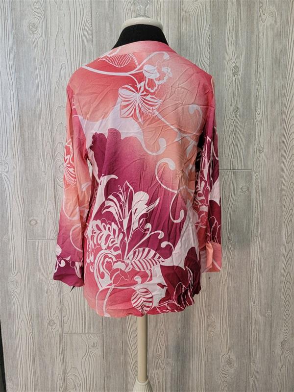 NWT Natori S OMBRE Floral TUNIC V Neck Shirt #92184