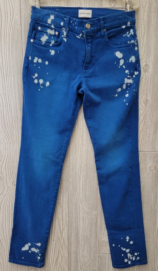 NWT Cotton Citizen 32 Splash Straight Fit Jeans Bright Blue 92350