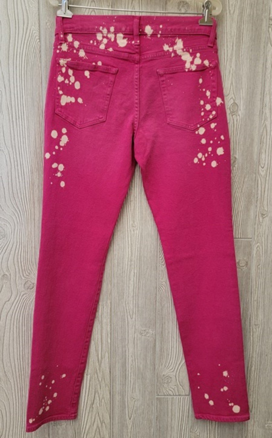 NWT Cotton Citizen 33 Splash Straight Fit Jeans Hot Pink 92353