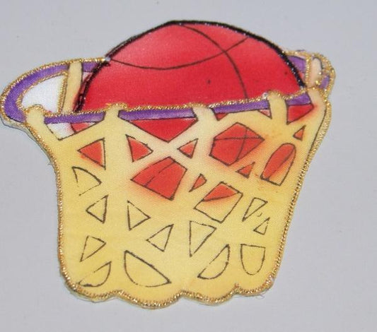 Quiltz 10 Iron On Applique Basketball Hoops Boutique Patch 30155