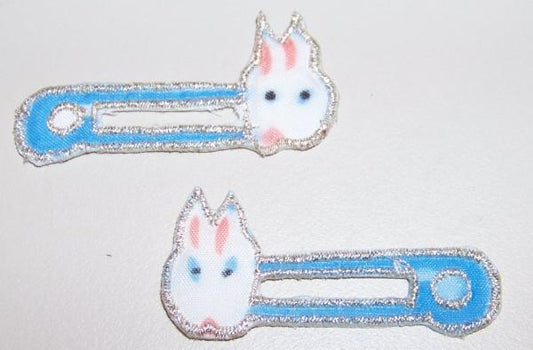 New Quiltz 10 Iron On Applique Baby Bunny Diaper Pins Patch 30158