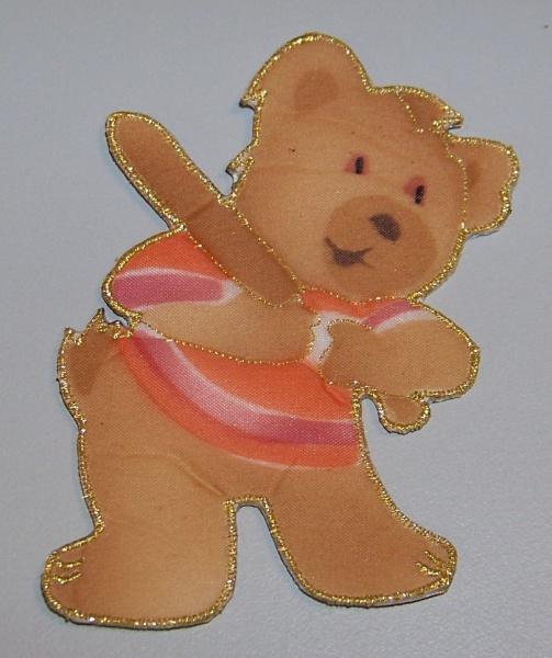 New Quiltz 10 Iron On Applique Teddy Bear Baseball Patch 30164