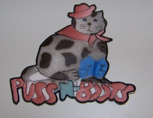 New Quiltz 10 Iron On Applique Puss Boots Cowboy Cat Patch 30166