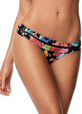 NWT Pilyq Samba M Netted Band Floral SAM-253T Bikini Swim Bottoms #92200