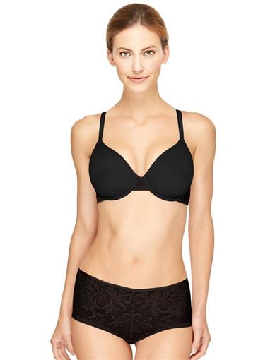 NEW Wacoal 36D Net Effect Underwire T-Shirt Bra 853340 Black 78480