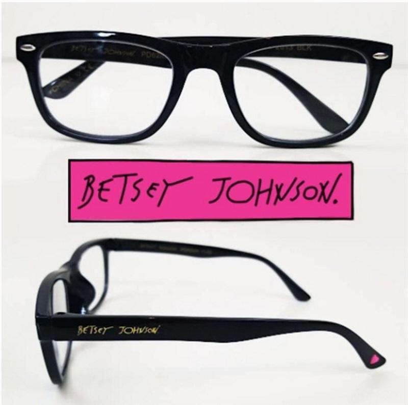 Betsey Johnson Black Frame Reading Nerd Glass Readers 0.0 Blue Light #81694