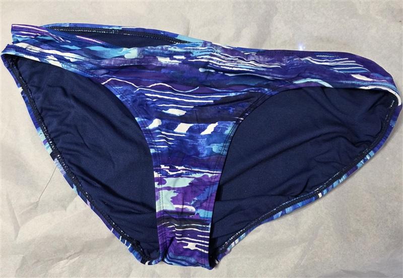 NWPT Ralph Lauren 16 Calypso Ikat Print Hipster Swim Bottom Blue #86589