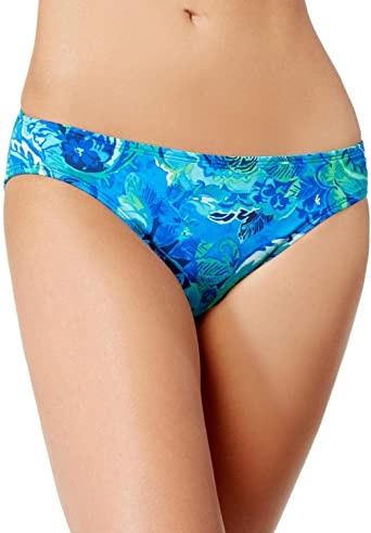 NWT Ralph Lauren 4 Exotic Paisley Low-Rise Bikini Blue Swim Bottom #86605