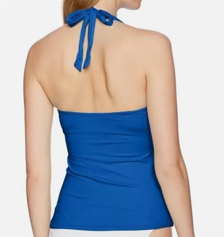 NWT La Blanca 6 Island Goddess Multi-Way Bandini Swim Top Blue #86704