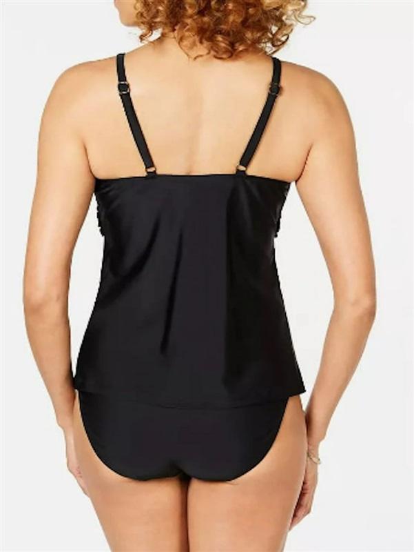 Island Escape 760070 Black SZ 8 Gemini Push up Underwire Tankini #86709