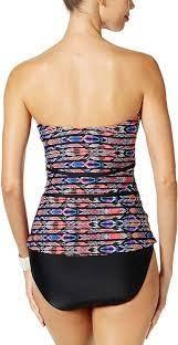 NWT Island Escape 6 Strapless Antigua Tribal Tankini Swim Top #86836