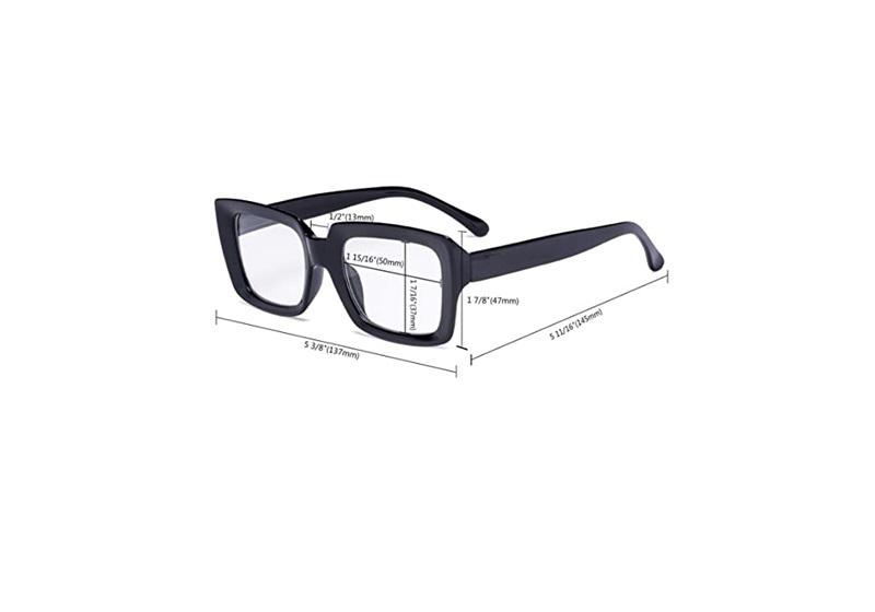 Eyekepper Reading Glasses Women Oversized Square Readers +2.00 Black 86878