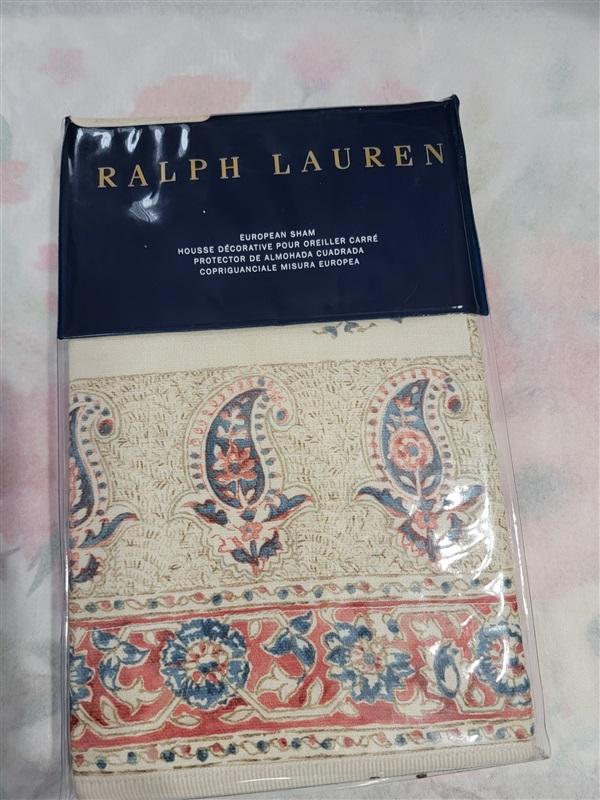 NWT Ralph Lauren Multicolor Islesboro Fernhill Euro Sham Pillowcase Sham 86960