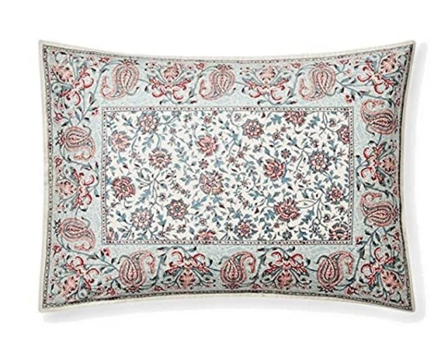 NWOP Ralph Lauren Belle Pointe Avah White Floral King Sham Cotton 86996