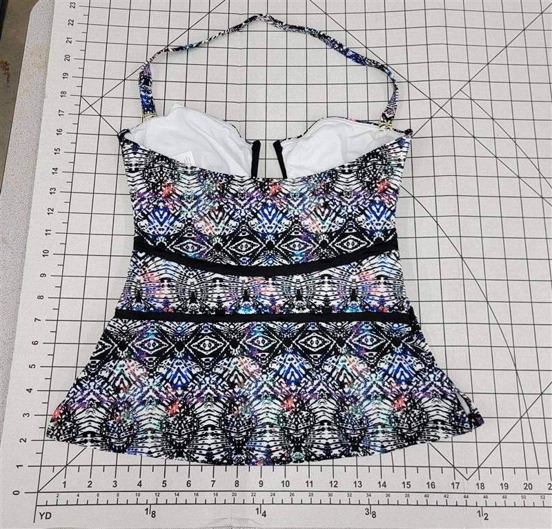 NWT Island Escape 6 Antiqua Bandini Strapless Aloha Tribal Tankini Top #87119