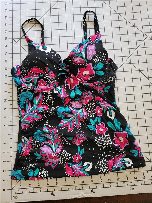 NWT Anne Cole 34B/32C Paisley Twist Front Underwire Tankini #87590