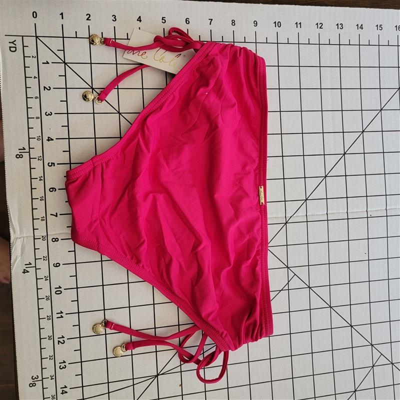 NWT Anne Cole XS Pink Live In Color Alex Side Tie Bikini Bottom #87630