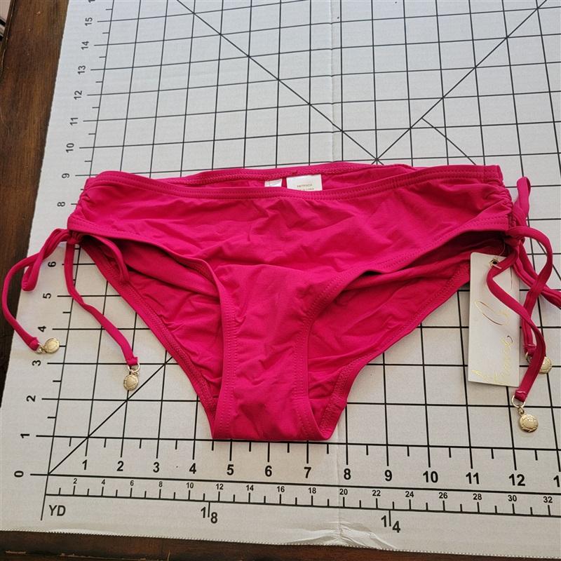 NWT Anne Cole XS Pink Live In Color Alex Side Tie Bikini Bottom #87630