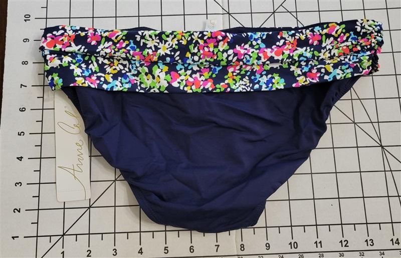 NWT Anne Cole S Floral Foldover Bikini Bottom Bikini Bottom Blue 87670