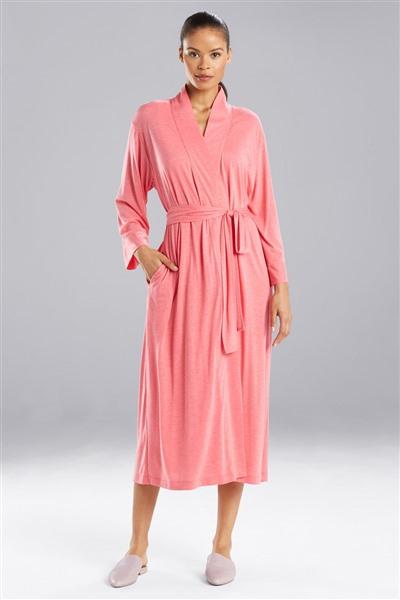 NEW Natori SM Congo Knit ROBE Long PC4004 Heather Melon #88044