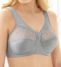 NEW Glamorise Magic Lift Full Figure Support Bra 1000 Gray 36F 88187