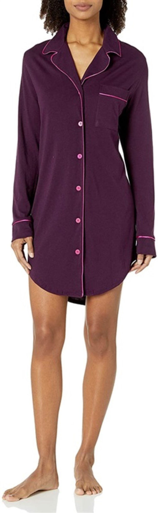 New Cosabella SM Bella Button-Up Long Sleeve Modal Sleepshirt Night Shirt #88317