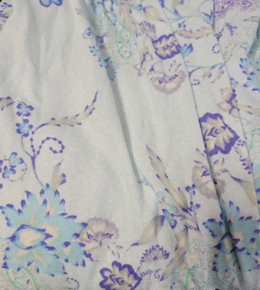 NWT Miss Elaine SM Short Sleeve Cottonessa Floral-Printed Long Nightgown #89570