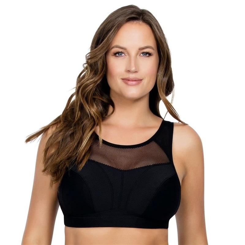 NEW Parfait 38D BREEZE WIRE FREE SPORTS BRA Black 90039