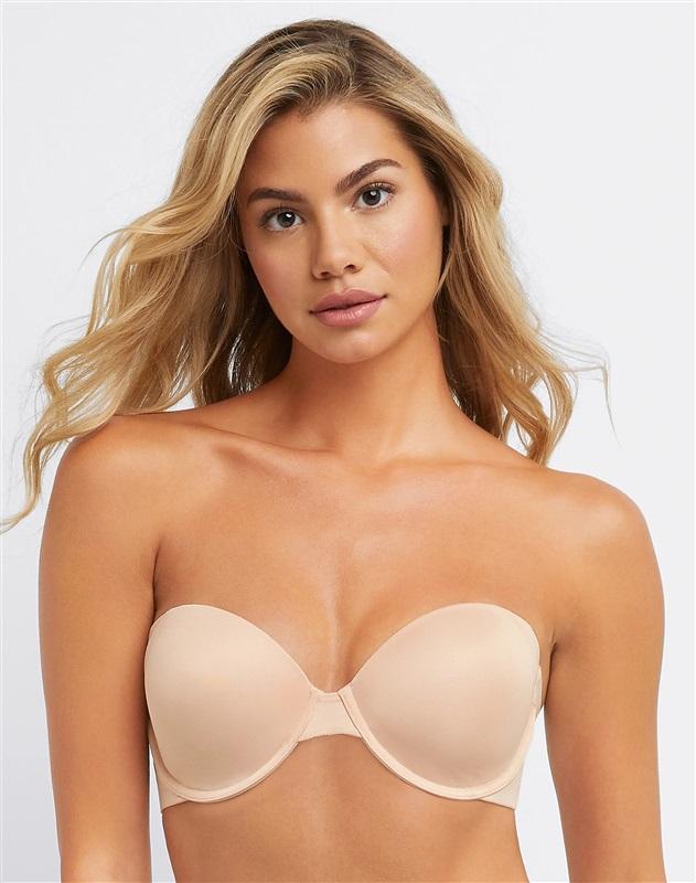 NWOT Maidenform 40DD Self-Expressions Stay Put Strapless Bra SE6990 Beige 90170