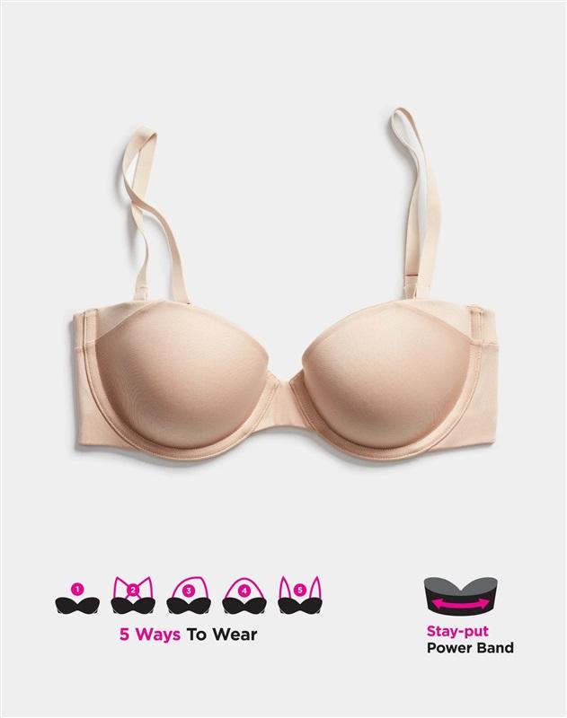 NWOT Maidenform 40DD Self-Expressions Stay Put Strapless Bra SE6990 Beige 90170