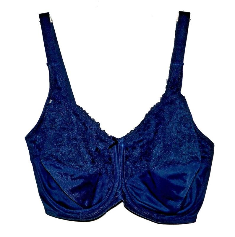 NWOt Lilyette 36DDD Comfort Lace Underwire Minimizer Bra 0428 Navy Blue #90216