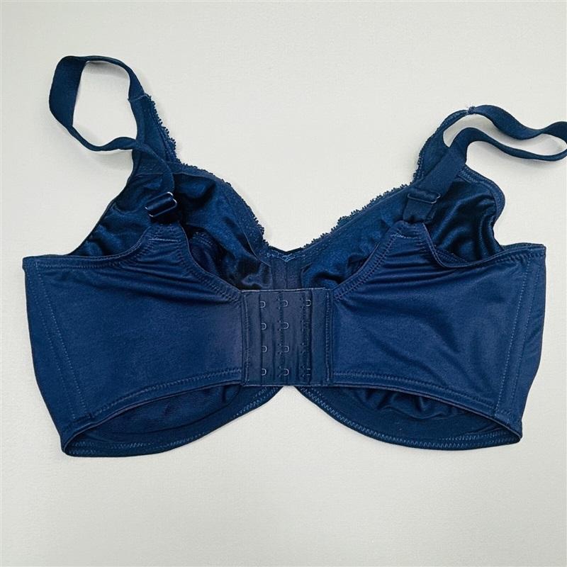 NWOt Lilyette 36DDD Comfort Lace Underwire Minimizer Bra 0428 Navy Blue #90216