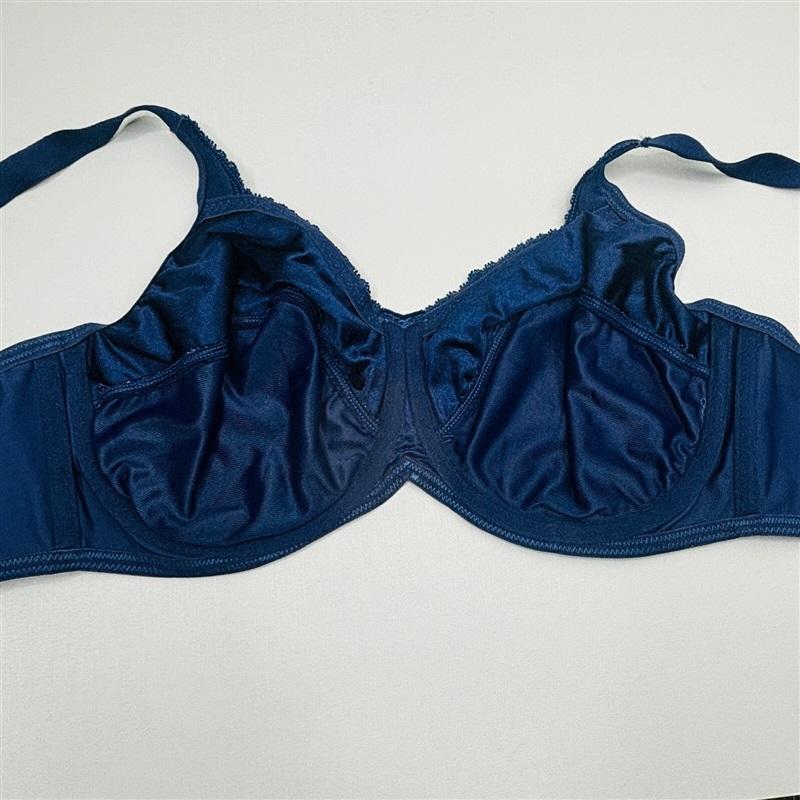 NWOt Lilyette 36DDD Comfort Lace Underwire Minimizer Bra 0428 Navy Blue #90216