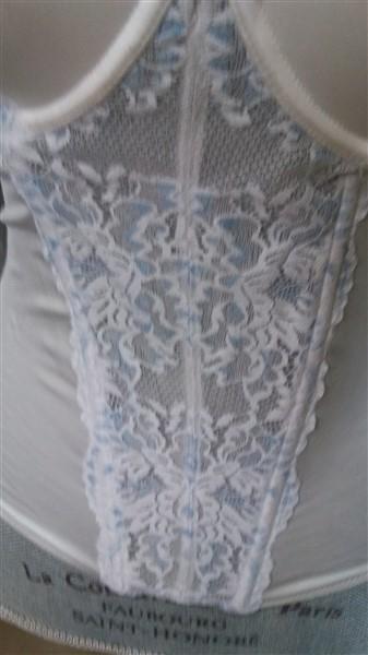 NWOT Maidenform 38C Super Sexy Strapless Lace Push Up Bustier MFB100 White 90219