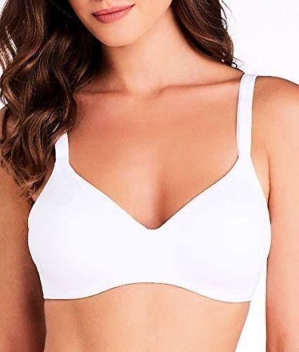 NWOT Hanes 34D Platinum T-Shirt Soft Wireless Bra HP03 White #90225