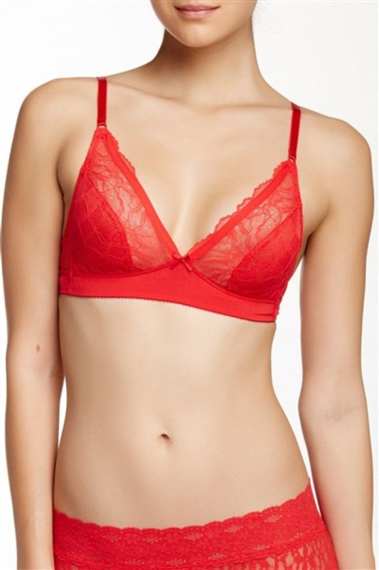 NWOT b.tempt'd by Wacoal 30 b.gorgeous Lace Bralette 910236 Red #90309