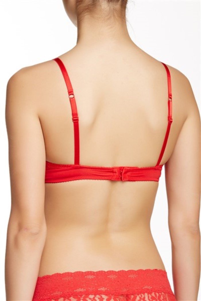 NWOT b.tempt'd by Wacoal 30 b.gorgeous Lace Bralette 910236 Red #90309