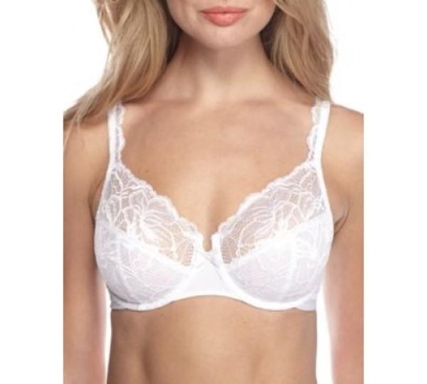 NWTD Bali 36D Lace Desire No-Foam Underwire Bra 6543 White #90561
