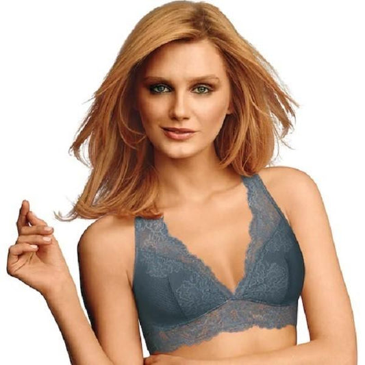 NEw Maidenform Lace Racerback Bralette DM1126 Gray M 90611