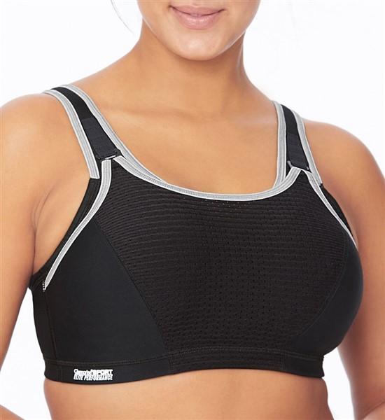 NWOt Glamorise 34C Elite Performance Custom Control Sports Bra 1167 Black 91948