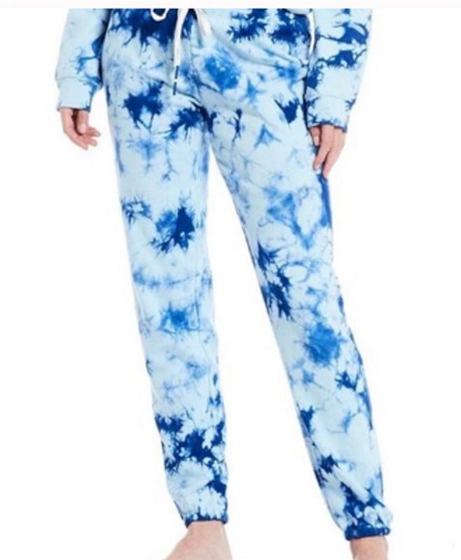 NWT PJ Salvage S Tie Dye Blue Jogger Lounge Pants 92161