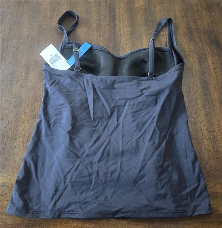 NWT Bleu Rod Beattie Hole-in-One Black RBHE18404 SZ 8 Tankini Swim Top #92279