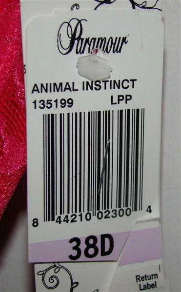 NWT Paramour 38D Animal Instinct Full Busted Lace Contour Bra 135199 Pink #92357